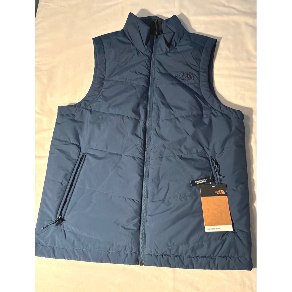 The North Face Junction Insulated Vest Mens Small Down Blue Puffer NF0A3X9K